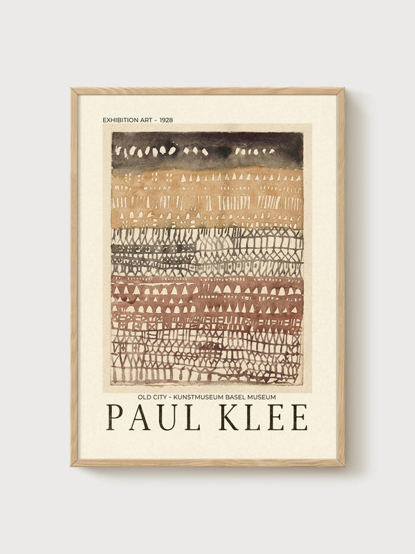 Paul Klee Print poster in oak frame