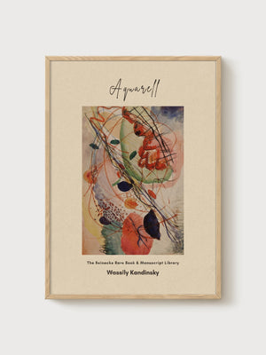 Wassily Kandinsky Print poster in oak frame