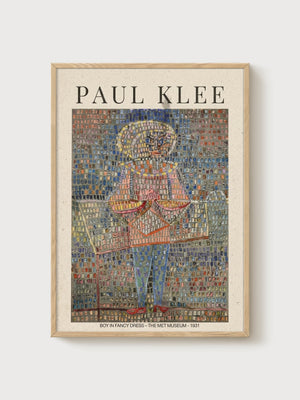 Paul Klee Print poster in oak frame