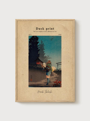 Japanese Wall Art poster in oak frame