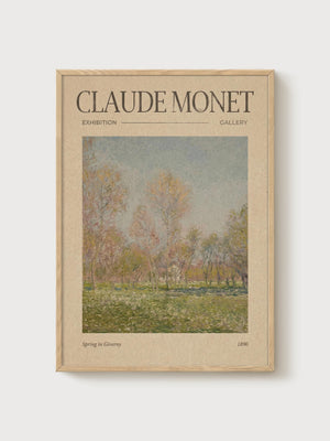 Claude Monet Print poster in oak frame