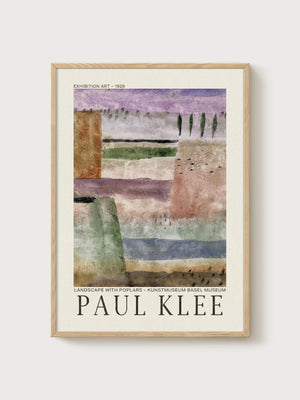 Paul Klee Print poster in oak frame