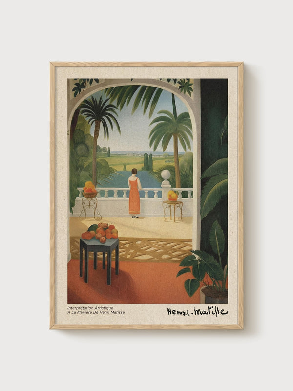 Henri Matisse Print poster in oak frame