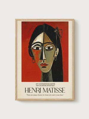Henri Matisse Print poster in oak frame