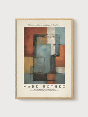 Mark Rothko Print poster in oak frame