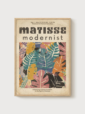 Henri Matisse Print poster in oak frame
