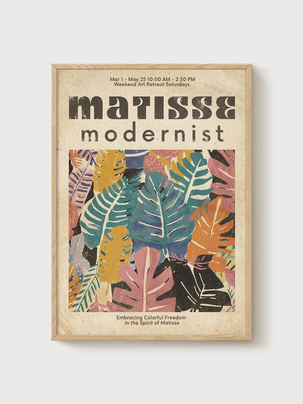 Henri Matisse Print poster in oak frame