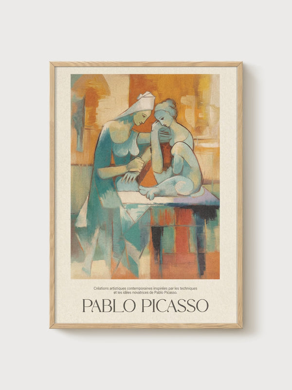 Pablo Picasso Print poster in oak frame