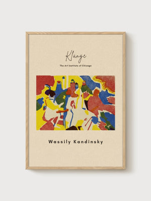 Wassily Kandinsky Print poster in oak frame