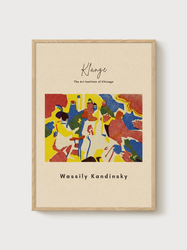 Wassily Kandinsky Print poster in oak frame