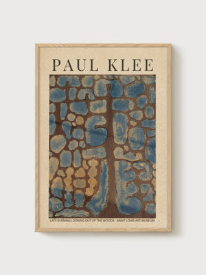 Paul Klee Print poster in oak frame