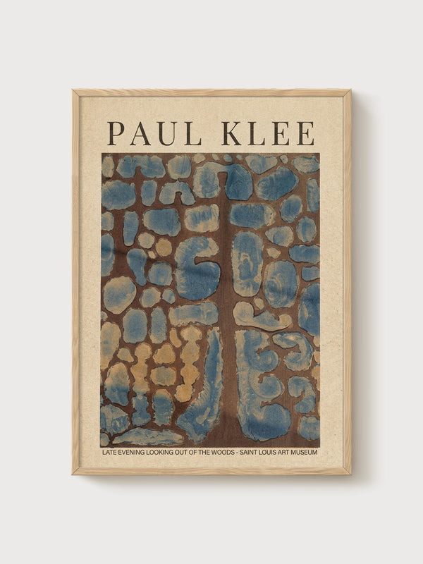 Paul Klee Print poster in oak frame