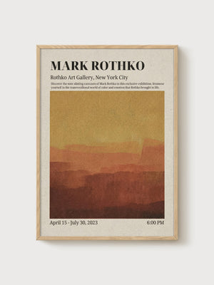 Mark Rothko Print poster in oak frame
