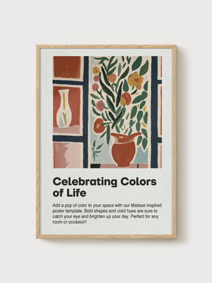 Henri Matisse Print poster in oak frame