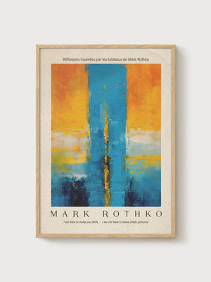 Mark Rothko Print poster in oak frame