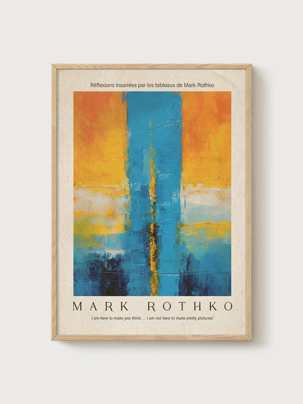 Mark Rothko Print poster in oak frame