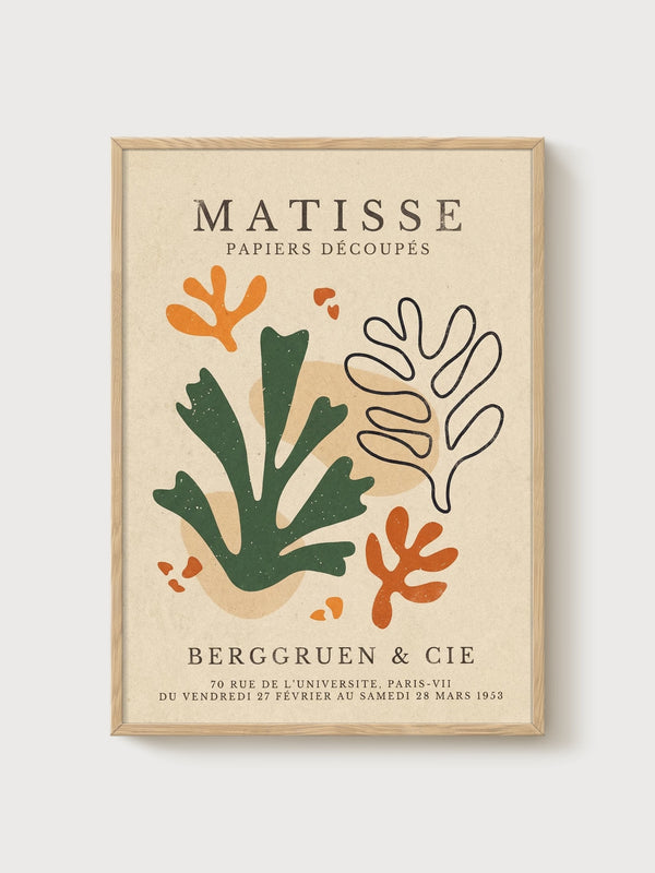 Matisse Wall Art poster in oak frame