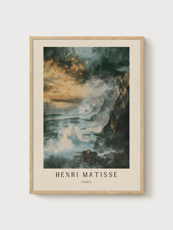 Henri Matisse Print poster in oak frame