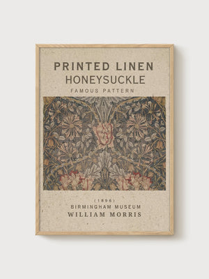 William Morris Print poster in oak frame