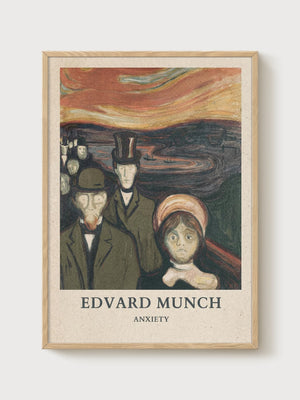 Edvard Munch Print poster in oak frame