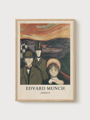 Edvard Munch Print poster in oak frame