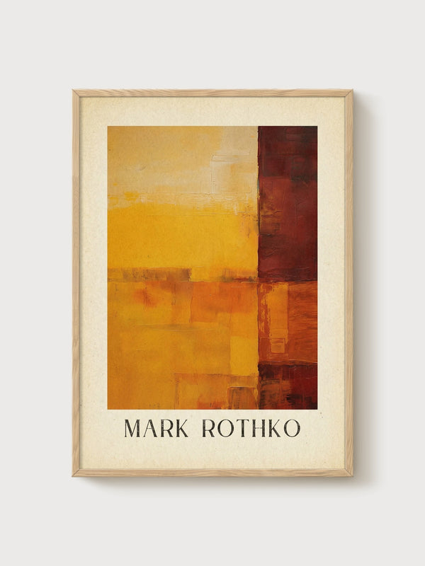Mark Rothko Print poster in oak frame