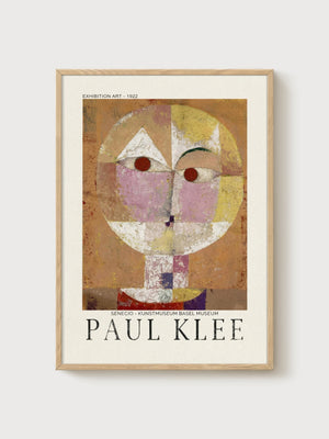 Paul Klee Print poster in oak frame