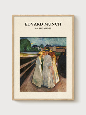 Edvard Munch Print poster in oak frame