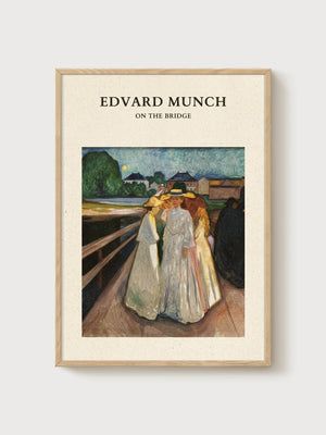Edvard Munch Print poster in oak frame