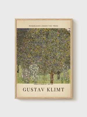 Gustav Klimt Print poster in oak frame
