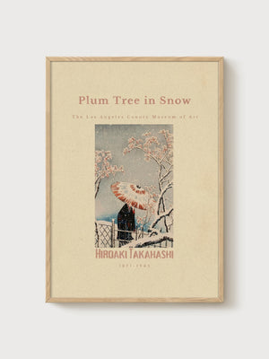 Japanese Wall Art poster in oak frame