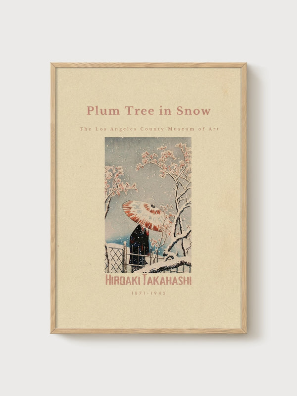 Japanese Wall Art poster in oak frame