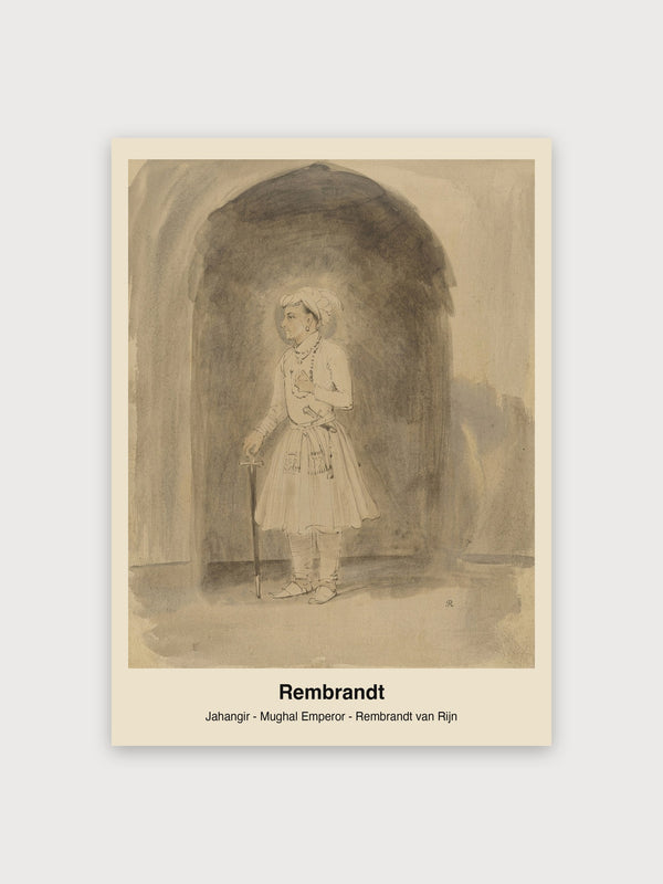 Jahangir - Mughal Emperor - Rembrandt van Rijn - Digital Download