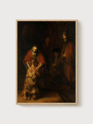Rembrandt Family Wall Art poster in oak frame