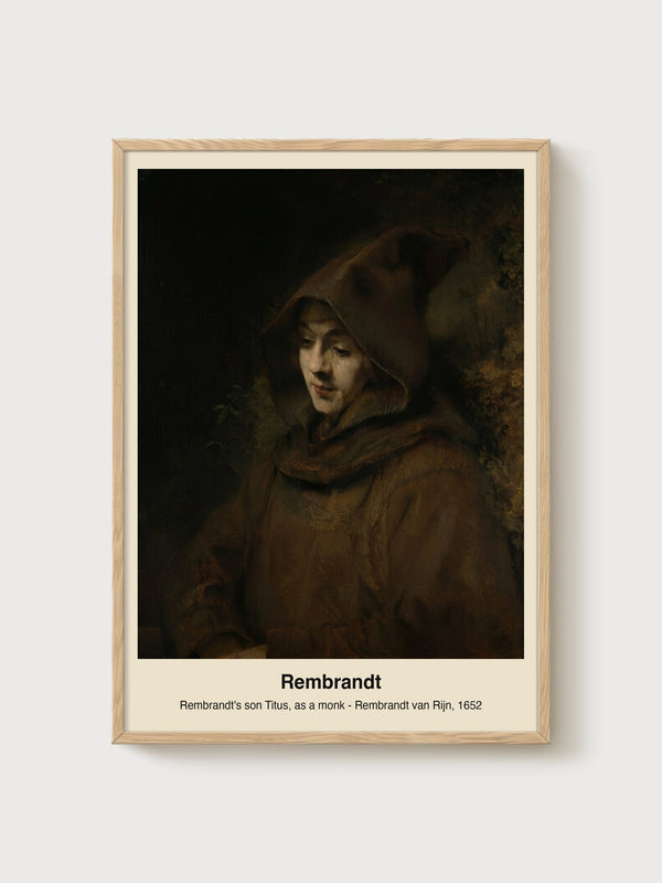 Rembrandt's son Titus, as a monk - Rembrandt van Rijn