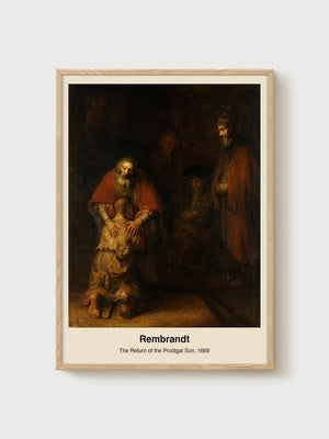 Rembrandt Family Wall Art poster in oak frame