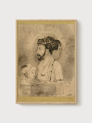 Rembrandt Portrait Painting poster in oak frame