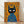 Bold pop art poster featuring a black cat wearing a golden crown, rendered in vibrant orange, blue, and red tones with a playful, regal attitude.