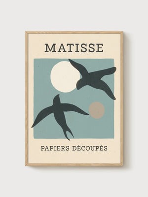 Matisse Painting Print poster in oak frame