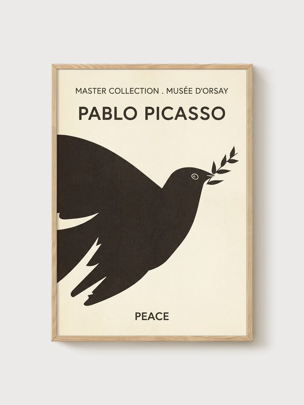 Pablo Picasso Peace Dove Poster poster in oak frame
