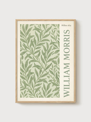 William Morris Print poster in oak frame