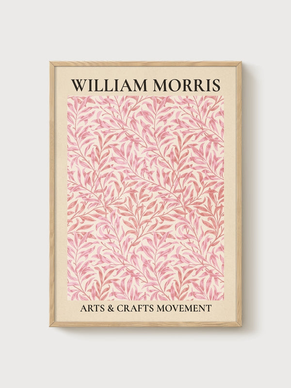 William Morris Print poster in oak frame