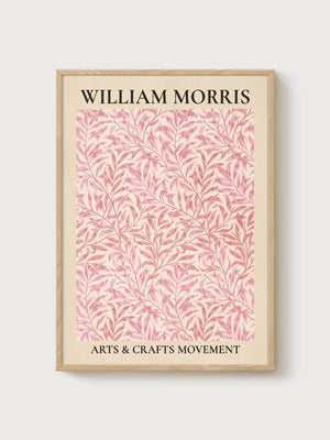 William Morris Print poster in oak frame