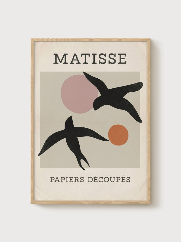 Henri Matisse Print poster in oak frame
