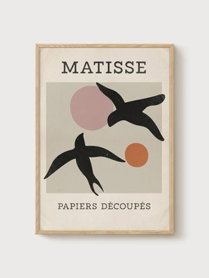 Henri Matisse Print poster in oak frame