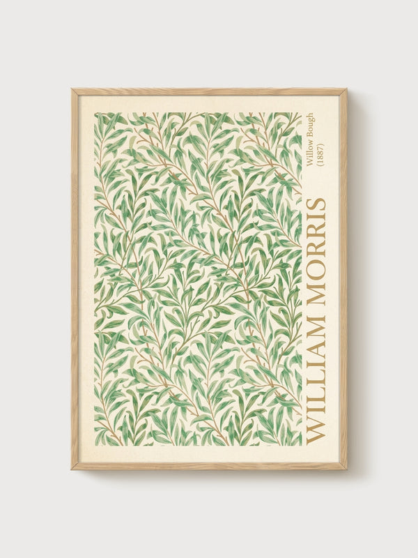 William Morris Willow Bough Poster poster in oak frame