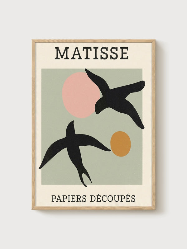 Matisse Painting Print poster in oak frame