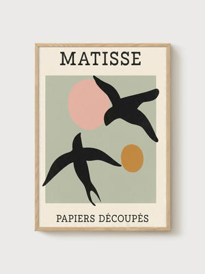 Matisse Painting Print poster in oak frame