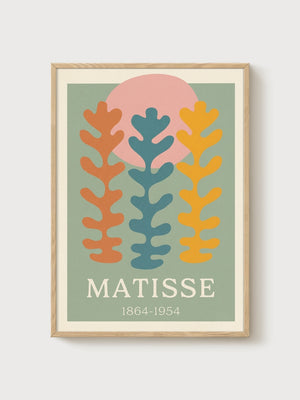 Matisse Cut-Outs Print poster in oak frame
