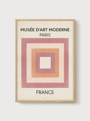 Musee d'Art Moderne Paris Bauhaus Print poster in oak frame